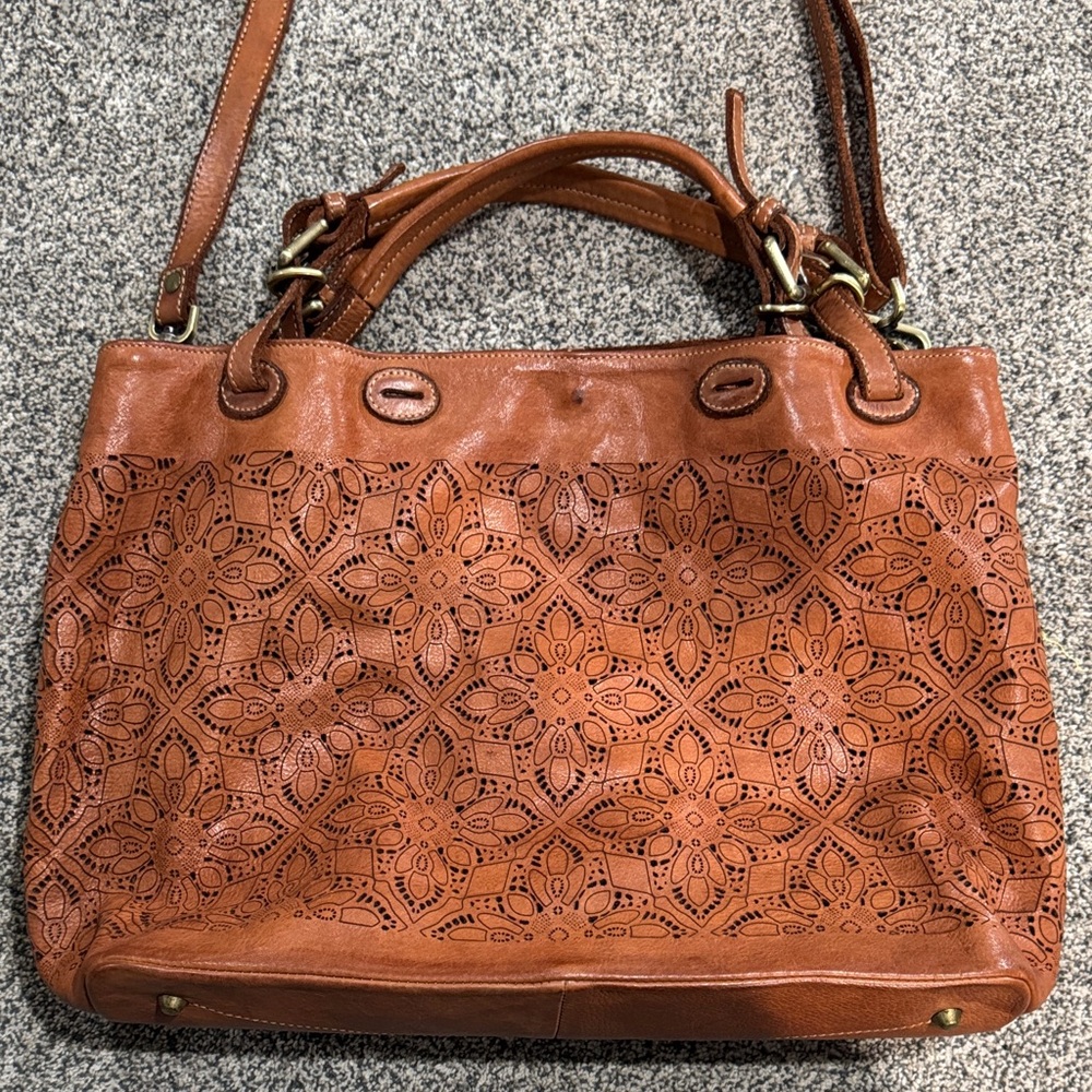 Gorgeous Floral Soft Leather Handbag
